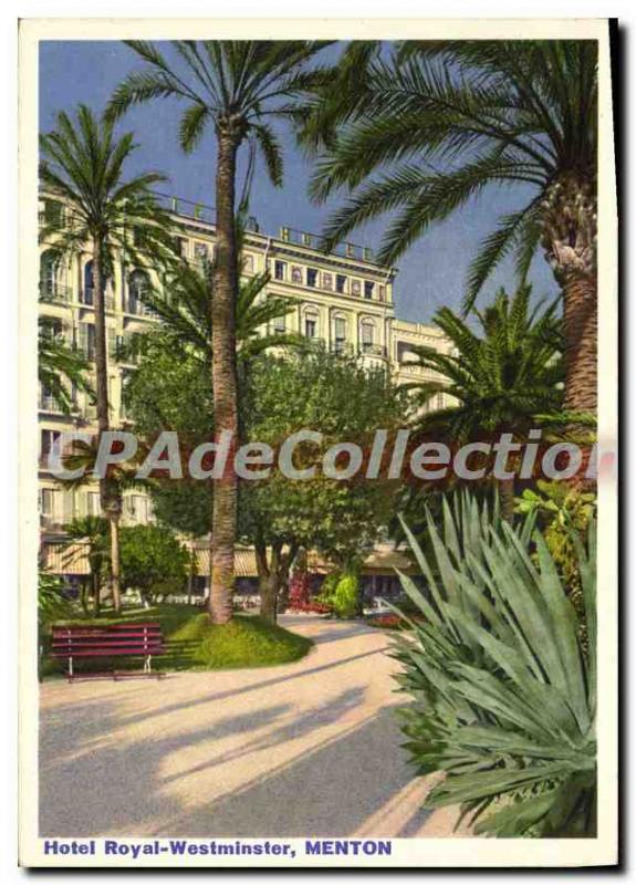 Postcard Modern Hotel Royal Westminster Menton