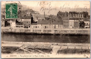 DIEPPE - Vue Generale Vers le Phare d'Ailly France Antique Building Postcard