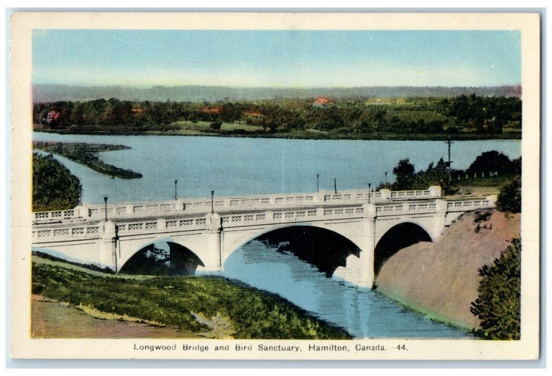 c1950's Longwood Bridge Bird Sanctuary Hamilton Canada Unposted Postcard