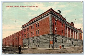 1914 Jefferson County Armory Exterior Building Louisville Kentucky KY Postcard