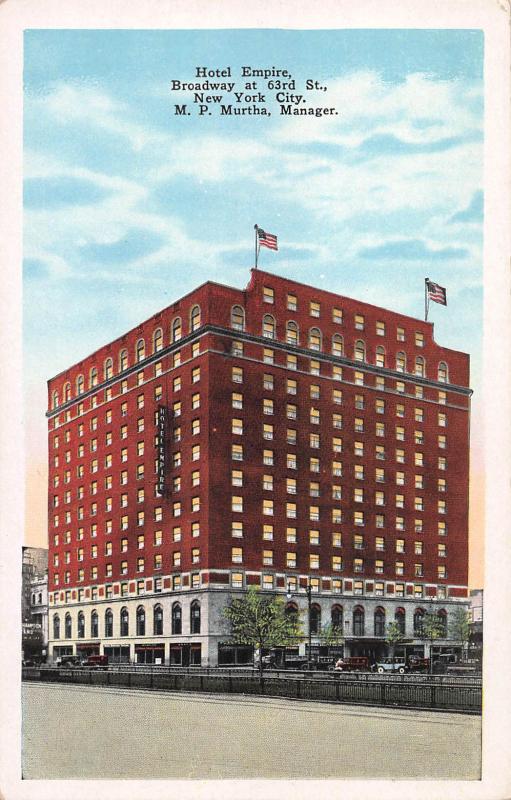 Hotel Empire, Manhattan, N.Y.C., N.Y., Early Postcard, Unused