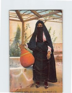 Postcard Arab Woman Egyptian Types And Scenes Egypt