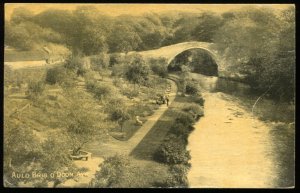 Auld Brig o'Doon, Ayr, Scotland. Vintage real photo postcard