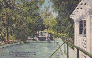 Florida Fort Myers Thomas A Edison Winter Home Swimming Pool Curteich