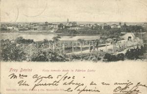 uruguay, FRAY BENTOS, Vista tomada desde la Fábrica Liebig (1902) Postcard