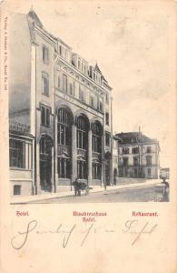 Blaukreuzhaus Basel Switzerland street scene hotel restaurant antique pc Z17976