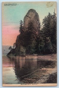 1910 Oregon Vintage Postcard Columbia River Rooster Rock Mountain Exterior View