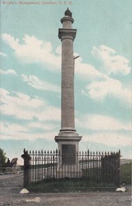 Canada Quebec Wolfe`s Monument postcard 