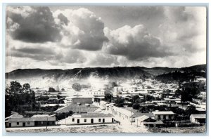 c1950's Cloudy Scene City Panorama View Constitucion Chile Vintage Postcard