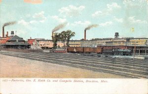 GEORGE E. KEITH CO CAMPELLO STATION TRAIN DEPOT BROCKTON MASSACHUSETTS POSTCARD