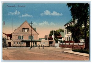 c1910 Andernach Mayen-Koblenz Germany Train Station Unposted Antique Postcard