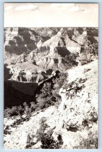 Grand Canyon Arizona AZ Postcard RPPC Photo Scenic View c1940's Unposted Vintage