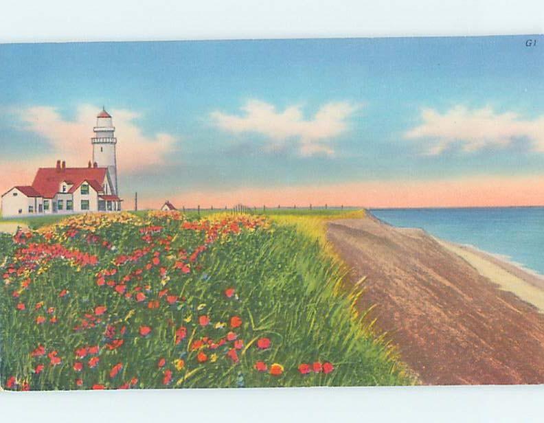 Unused Pre-1980 LIGHTHOUSE Cape Cod - Nantucket Massachusetts MA G0468