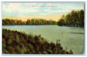 1910 Scenic View Of St. Joe River Grove South Bend Indiana IN Antique Postcard