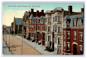 c1910 North Side Queen Square Saint John New Brunswick Canada Postcard 