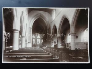 Derbyshire BAKEWELL The Nave at Bakewell Church Interior - Old RP Postcard