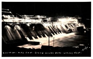 VINTAGE POSTCARD GRAND COULEE DAM LOOKING WEST WASHINGTON STATE REAL PHOTO