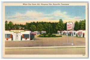 c1940 Exterior View White City Court Kingston Pike Knoxville Tennessee Postcard