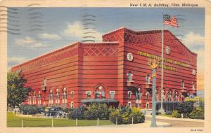 Flint Michigan 1940 Linen Postcard New Industrial Mutual Association Auditorium