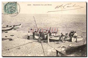 Nice Old Postcard Blessing d & # 39un small boat