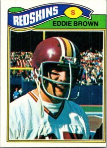 1977 Topps Football Card Eddie Brown Washington Redskins sk21403