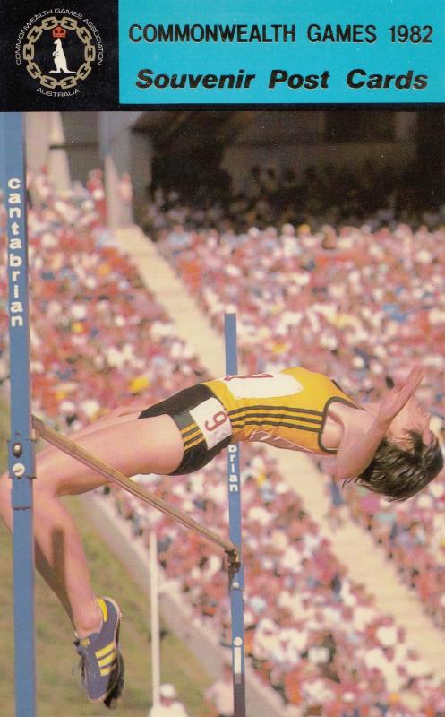 Katrina Gibbs High Jump Australian 1982 Commonwealth Games Postcard