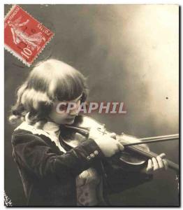 Old Postcard Child Violin