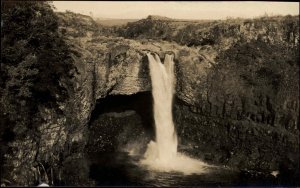 Hilo Hawaii HI Waterfall c1920 Rreal Photo Postcard