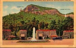 North Carolina Chimney Rock Mountain Entrance Curteich