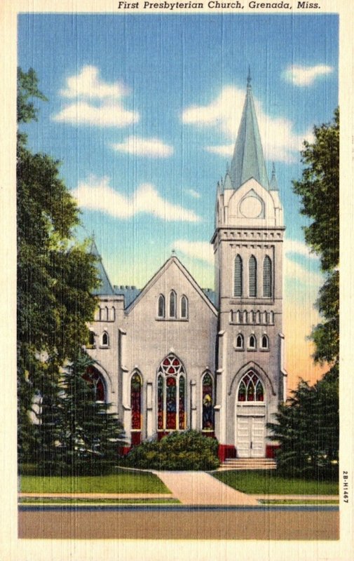 Mississippi Grenada First Presbyterian Church Curteich