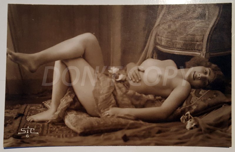 2 VINTAGE ARTISTIC NUDE WOMAN PHOTOS. SIC PHOTO STUDIO (FRANCE). No. 6. UNUSED!!