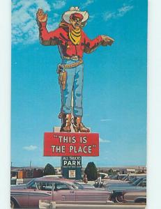 Unused Pre-1980 GIANT COWBOY SIGN Wendover Nevada NV hn4327