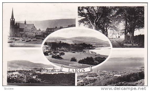 RP: Largs , Firth of Clyde , North Ayrshire, Scotland, PU-1966 5 view postcard