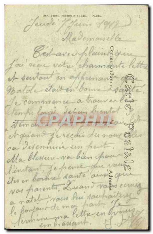 Old Postcard Paris Eiffel Tower and Champ de Mars