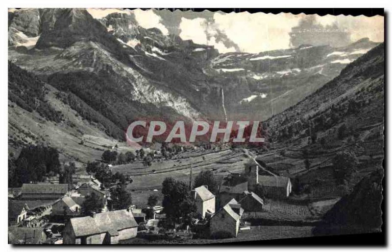 Old Postcard Gavarnie Village and Cirque