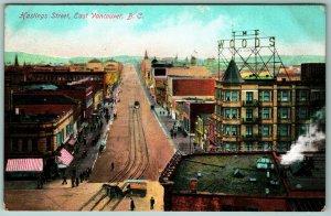 East Hastings Street View Vancouver British Columbia Canada UNP DB Postcard  J11