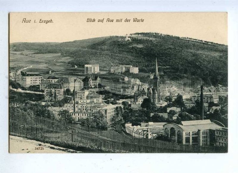 191939 GERMANY Aue i. Erzgeb view Vintage postcard
