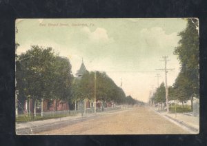 SOUDERTON PENNSYLVANIA PA. BROAD STREET SCENE 1922 TELFORD PA VINTAGE POSTCARD