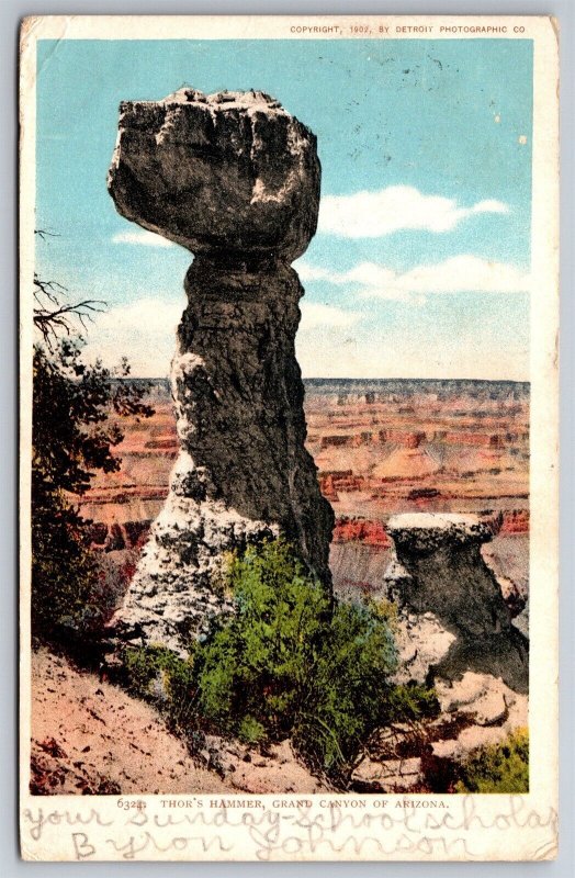 Thor's Hammer Grand Canyon Arizona C1905 UDB Postcard P14