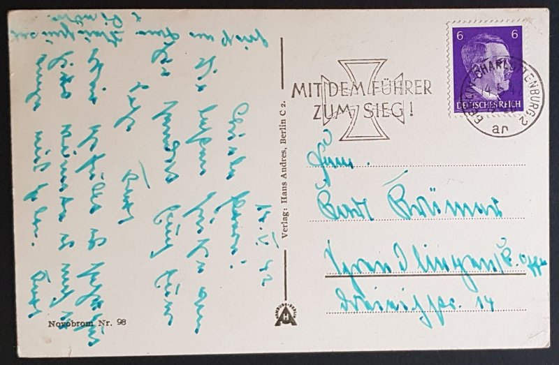 GERMANY THIRD 3rd REICH ORIGINAL CARD BERLIN MEMORIAL TO THE FALLEN WEHRMACHT