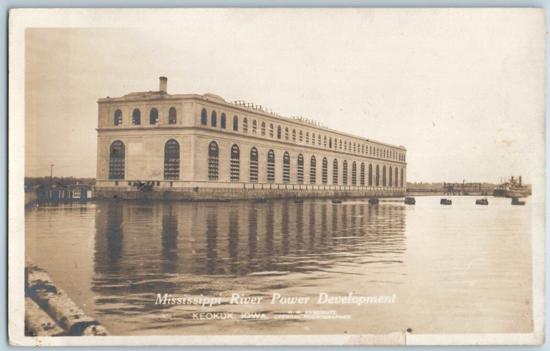 c1910s Keokuk IA Mississippi River Power Plant RPPC Hydroelectric Dam Steam A186