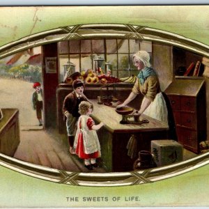 c1910s England Barnes S.O.S.W Gel Art Woman Grocery Store Inside Philco PC A243