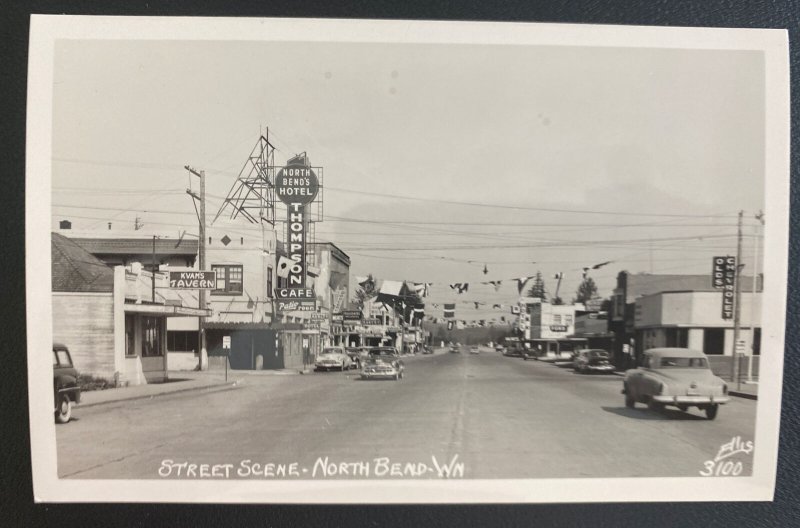 Mint USA Real Picture Postcard Street Scene North Bend Washington