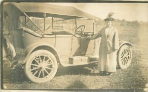 1912 Oakland automobile Car woman RPPC Photo Postcard 22-4386 