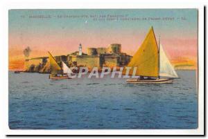 Marseille Old Postcard The Chateau d & # 39if bati by Francois 1er and served...