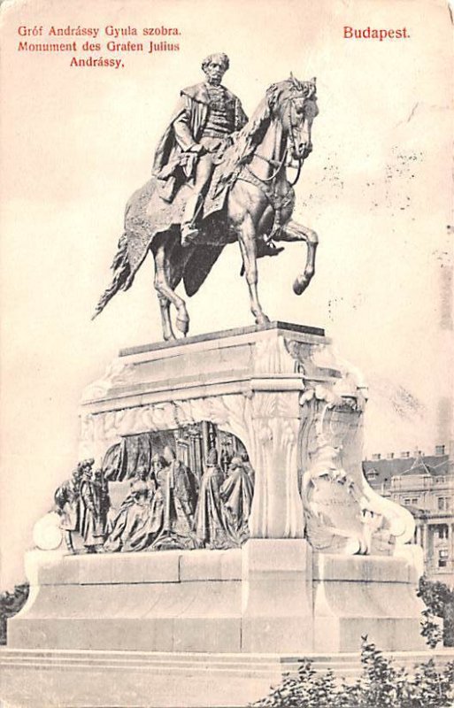 Monument des Grafen Julius Andrassy Budapest Republic of Hungary Postal Used ...