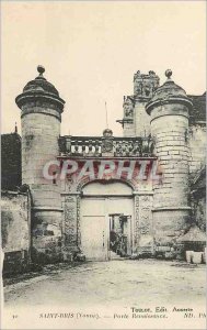 Postcard Old Saint Bris Yonne Renaissance door