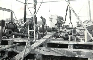 RPPC Men Working on Sandrock Oil Well #1, Falls City NE Richardson County 1940s