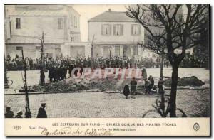 Old Postcard zeppelins on Paris odious Crimes of the Boches The vault of the ...
