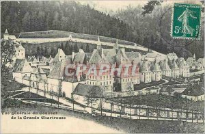 Old Postcard General view of the Convent of the Grande Chartreuse